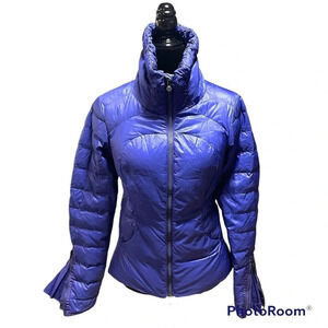RARE Lululemon 650-fill premium goose down /Down Town Puffy in Pigment Blue 6